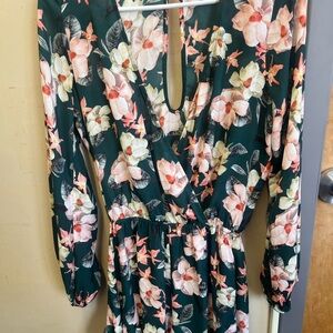 Show Me Your MuMu Dark Green Floral Romper